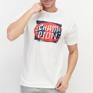 Champion Men's NWT White Short Sleeve Logo Graphic T-Shirt Size XL
